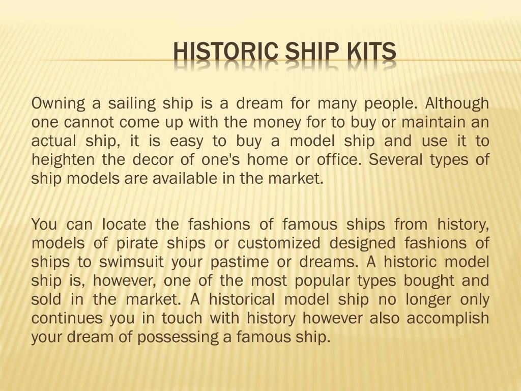 historic ship kits