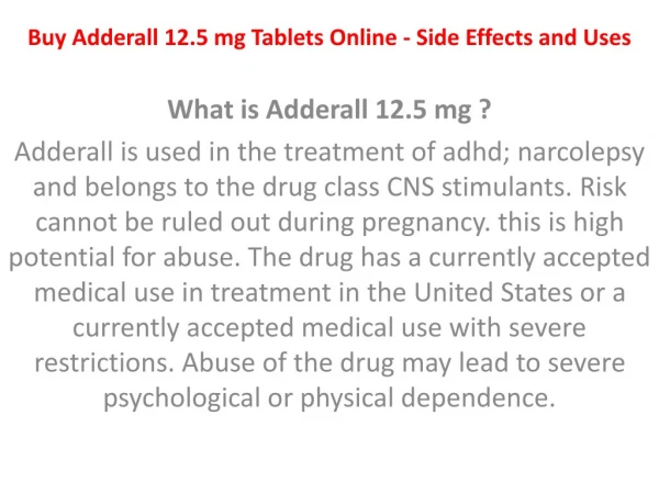 Buy Cheap Price Adderall 12.5mg Capsules from NoRXonlineProducts