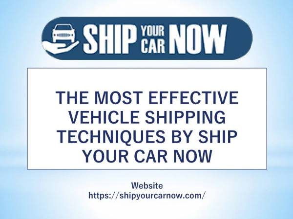 Ship Car Anywhere by Ship Your Car Now