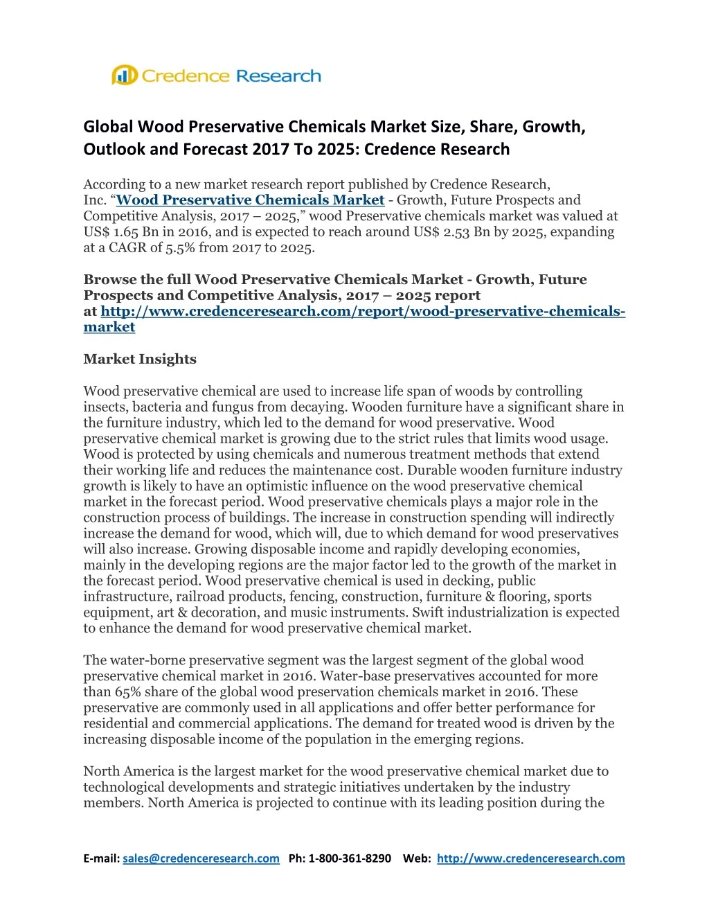 global wood preservative chemicals market size