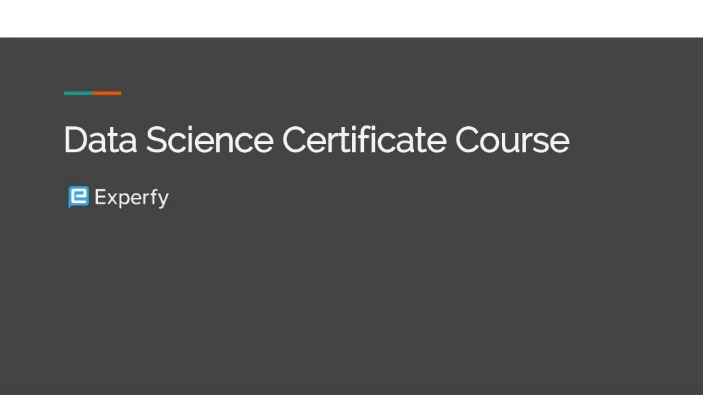 data science certificate course