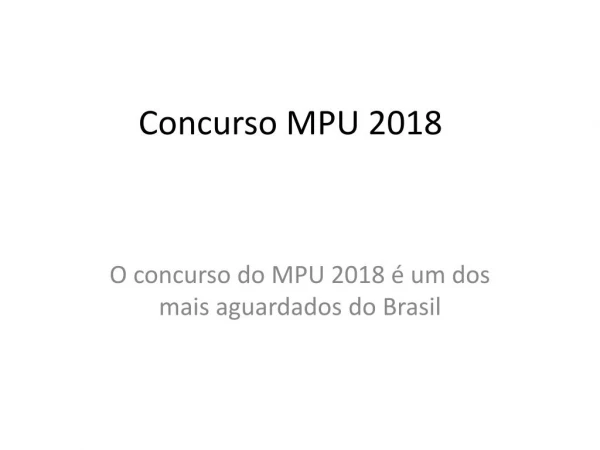 Concurso MPU 2018