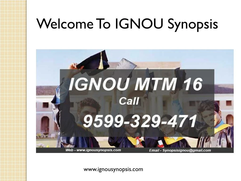 welcome to ignou synopsis