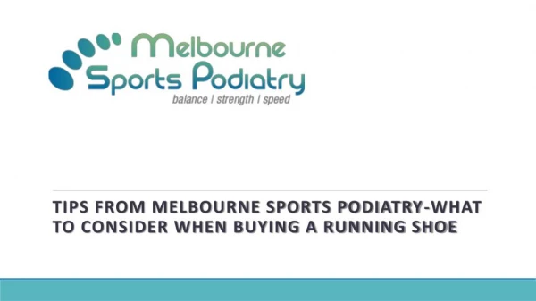 Tips From Melbourne Sports Podiatry