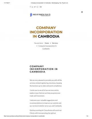 COMPANY INCORPORATION IN CAMBODIA - slide 1
