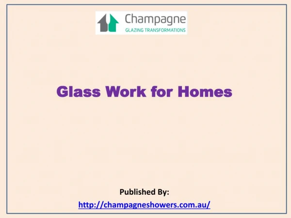 Glass Work for Homes