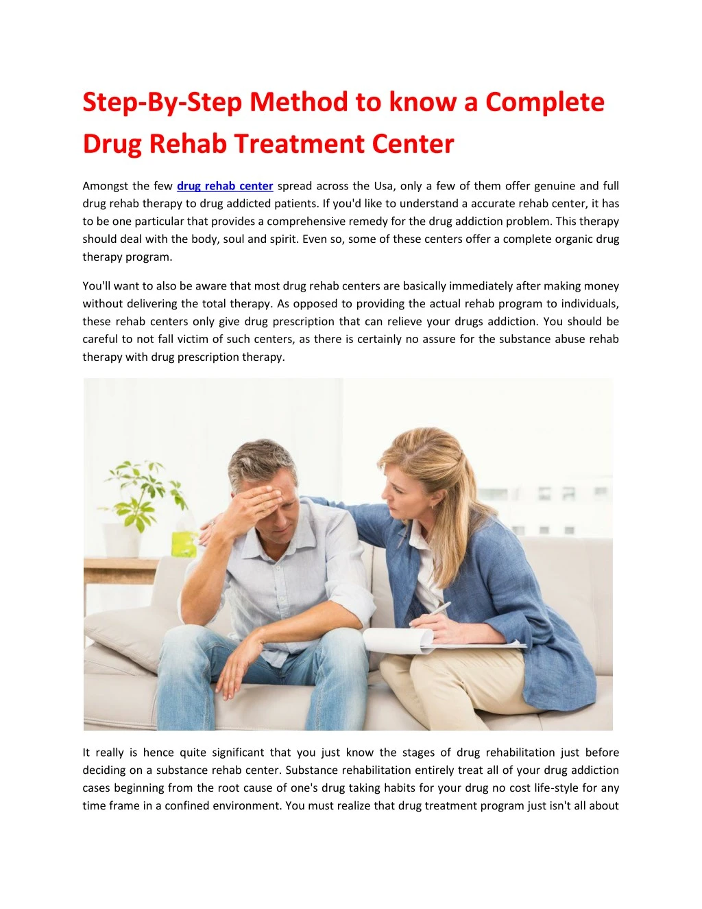 step by step method to know a complete drug rehab