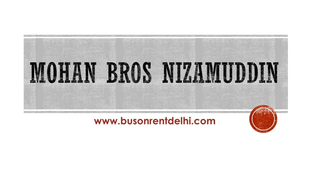 mohan bros nizamuddin