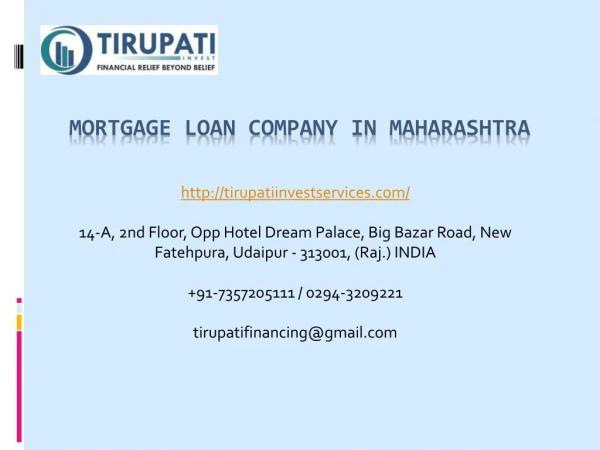 Mortgage Loan Company in Maharashtra