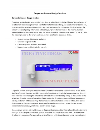 Corporate Banner Design Services - slide 1