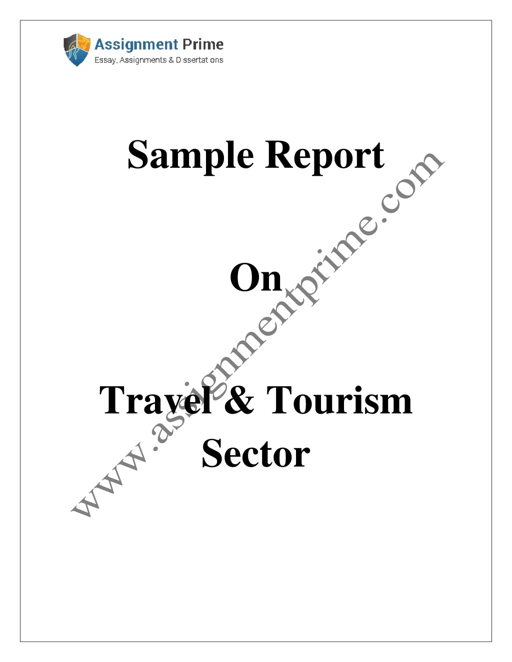 sample report on travel tourism sector
