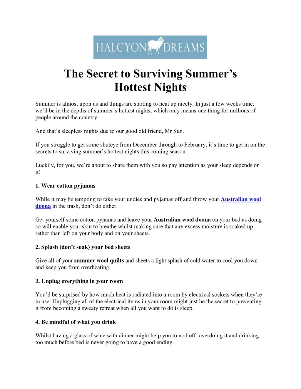 the secret to surviving summer s hottest nights