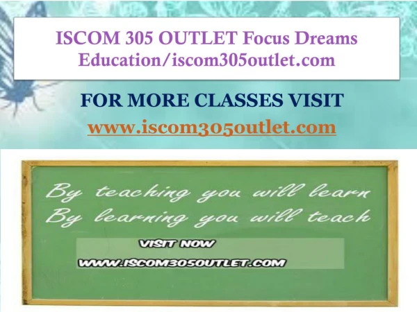ISCOM 305 OUTLET Focus Dreams Education/iscom305outlet.com
