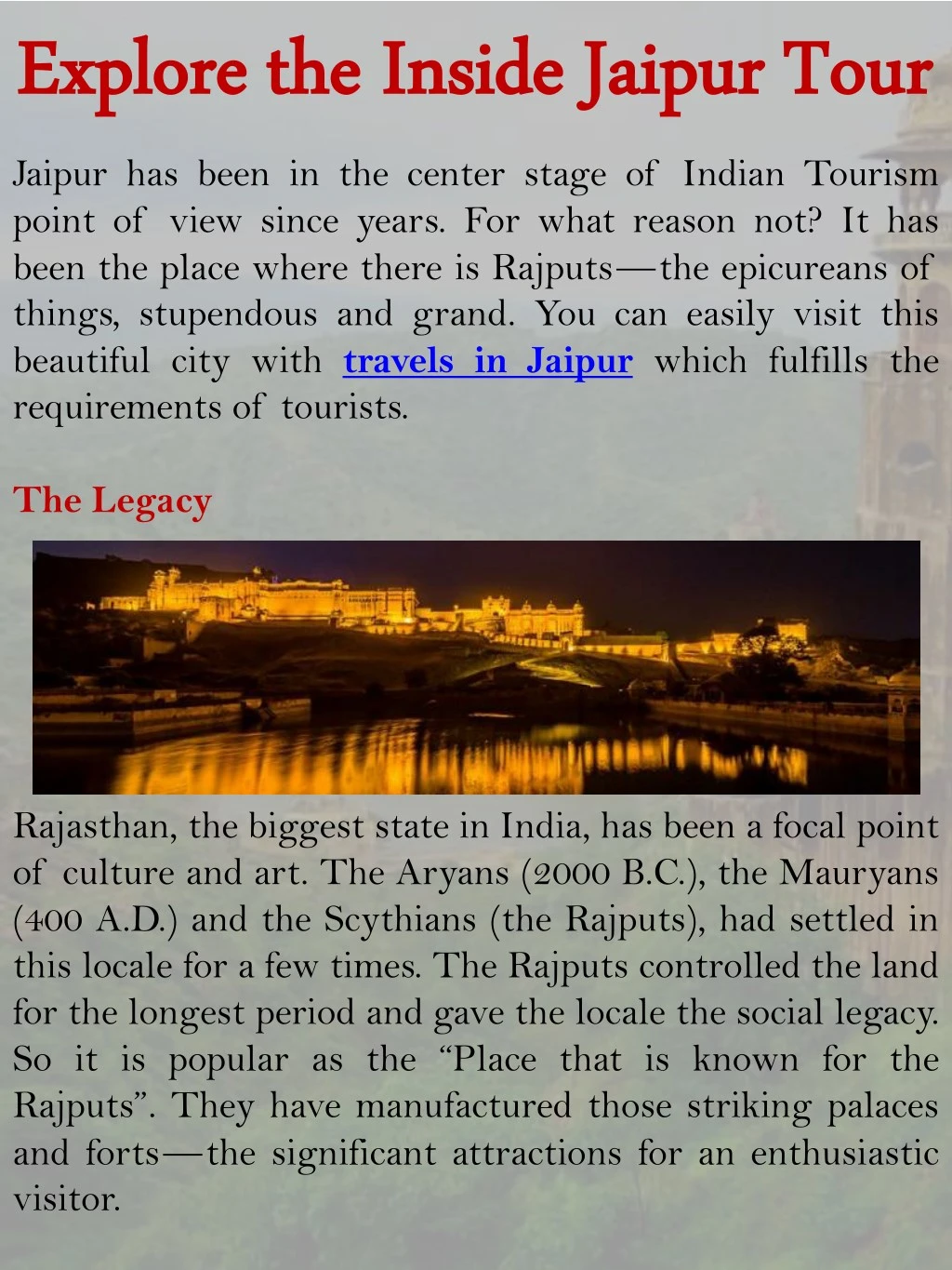 explore the inside jaipur tour explore the inside