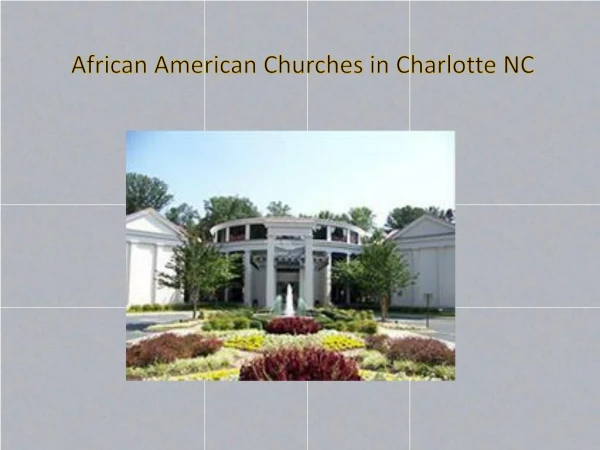 African American Churches in Charlotte NC