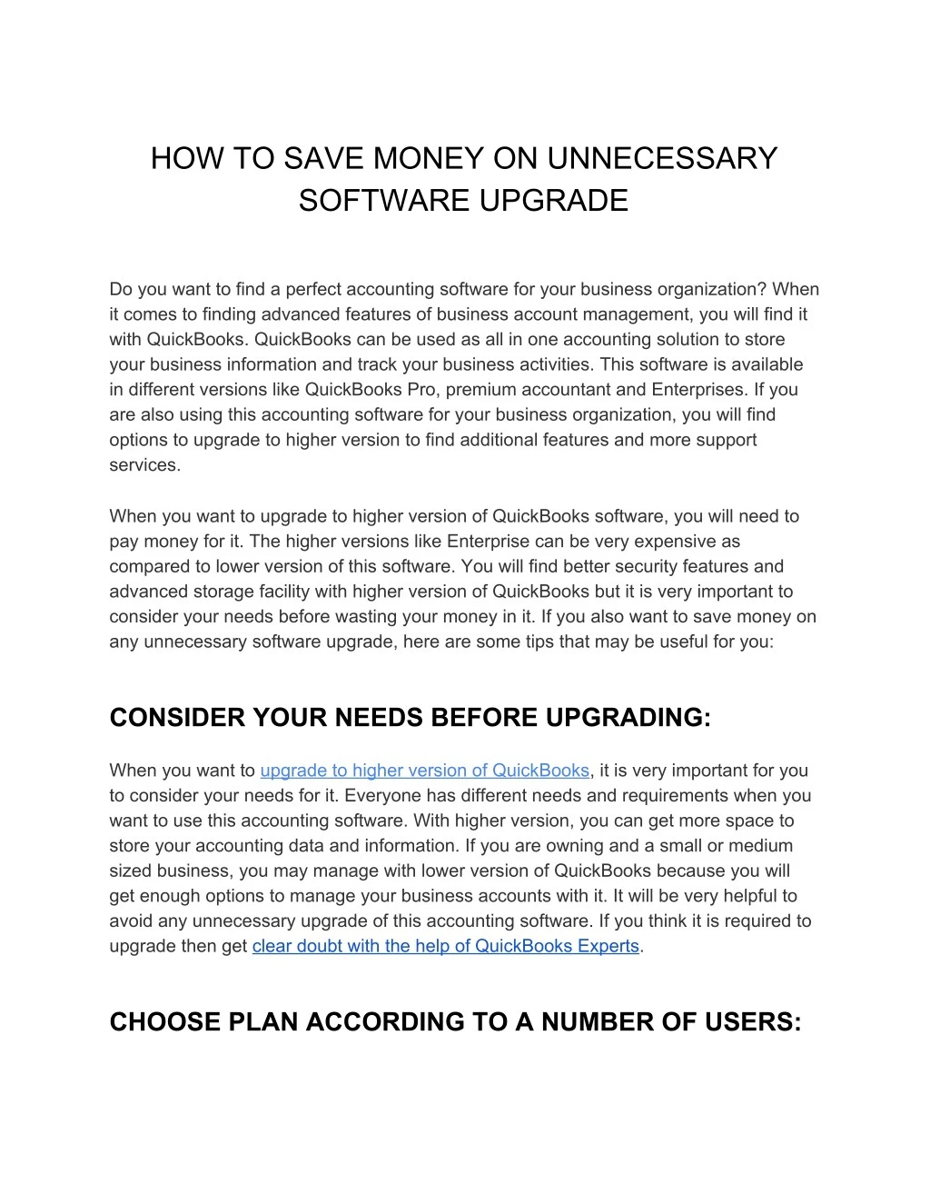how to save money on unnecessary software upgrade