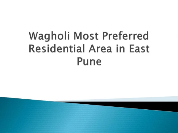 Property in Wagholi: Residential Apartments & Flats in Wagholi Pune