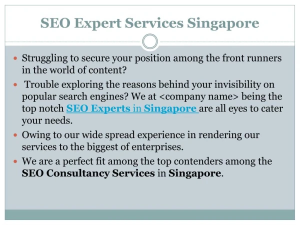 SEO Expert Services Singapore Best SEO Company in Singapore: seoexpertvvv