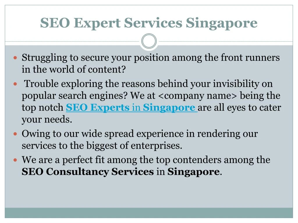 seo expert services singapore
