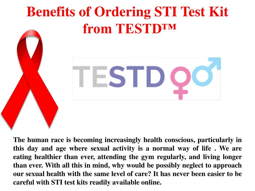 benefits of ordering sti test kit from testd