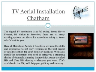 TV Aerial installation Kent