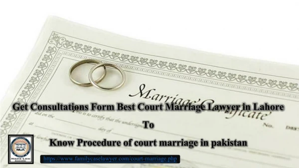 Procedure of Court marriage in pakistan