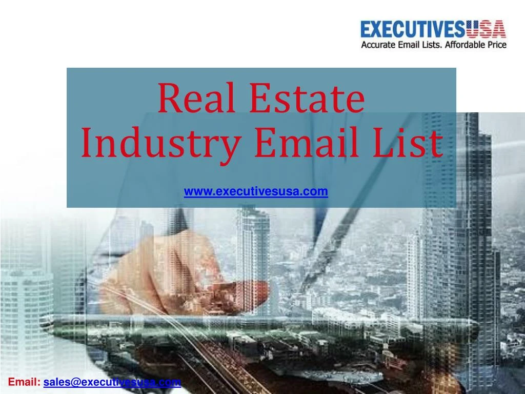 real estate industry email list www executivesusa