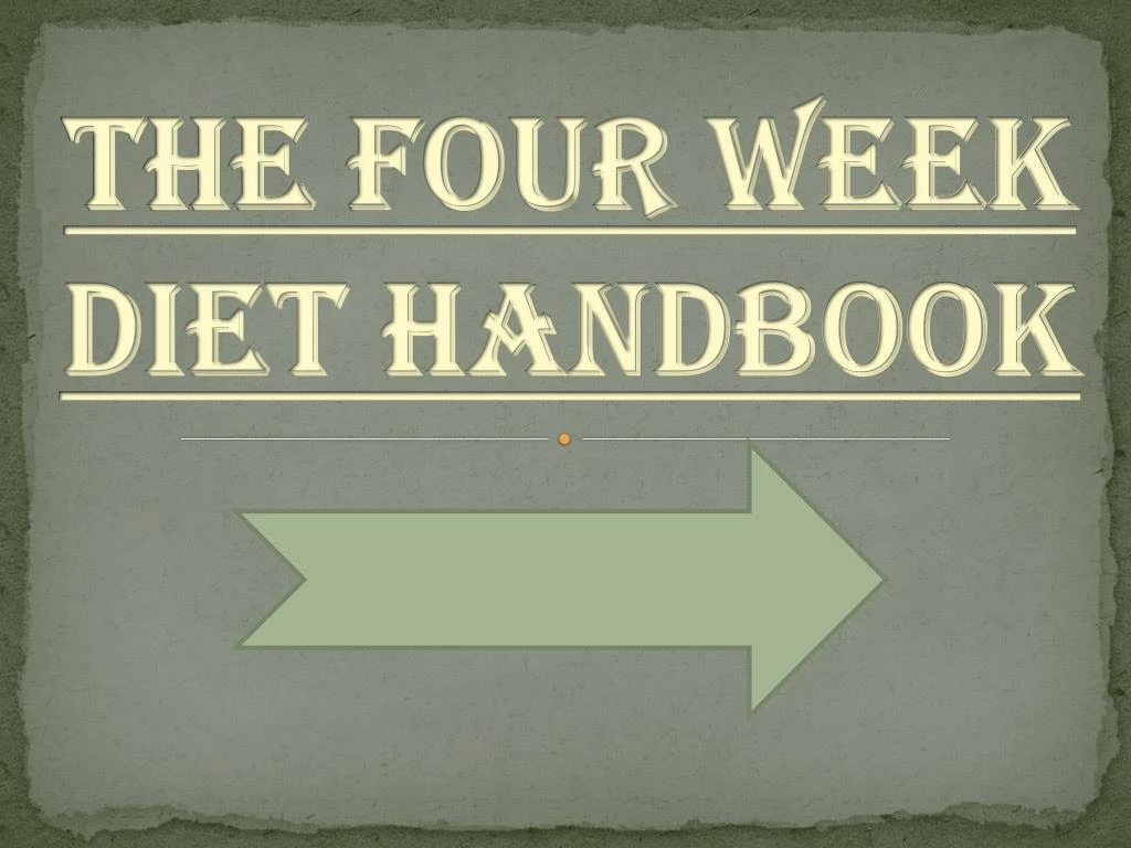 the four week diet handbook