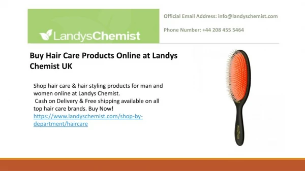 Buy Hair Care Products Online at Landys Chemist UK
