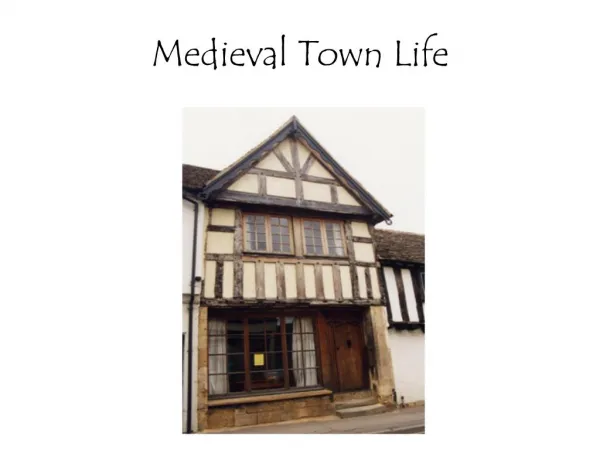 Medieval Town Life