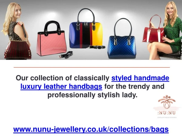 Handmade Luxury Leather Handbags Online UK – NuNu Jewellery
