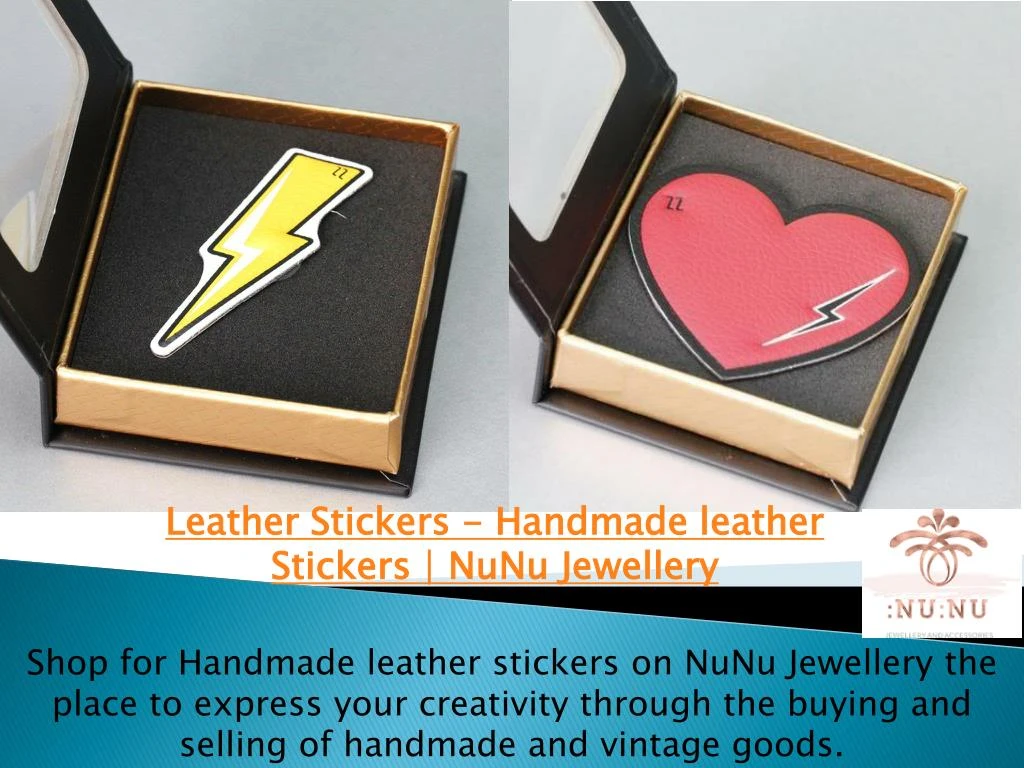 leather stickers handmade leather stickers nunu