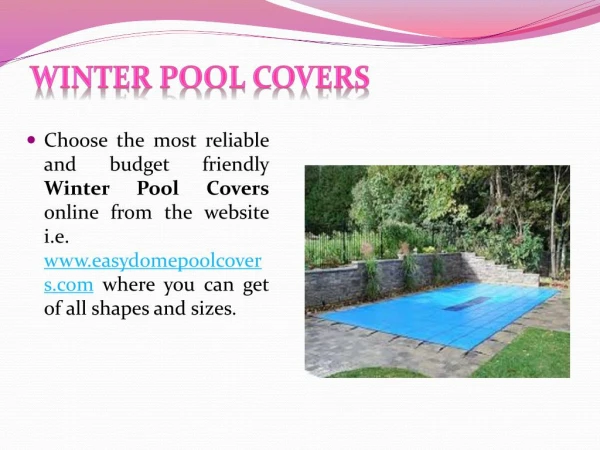 Solid Pool Covers