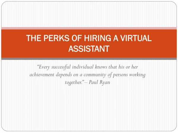 The Perks of Hiring - Virtual Assistant