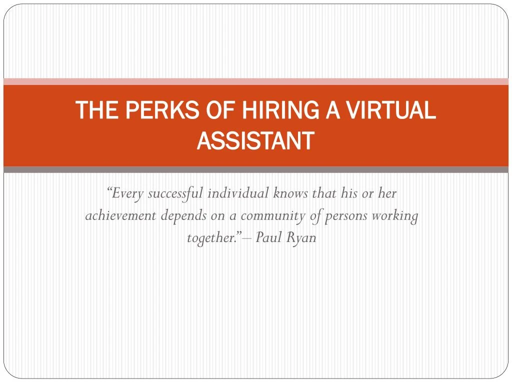 the perks of hiring a virtual assistant