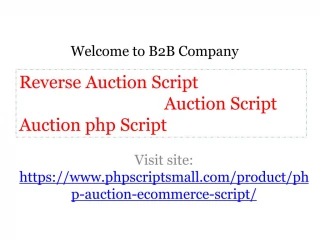 Auction Script - Reverse Auction Script - Auction php Script