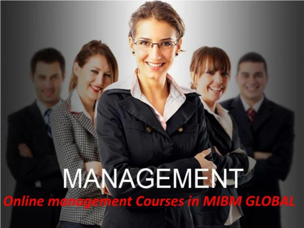 Online management Courses at the senior level