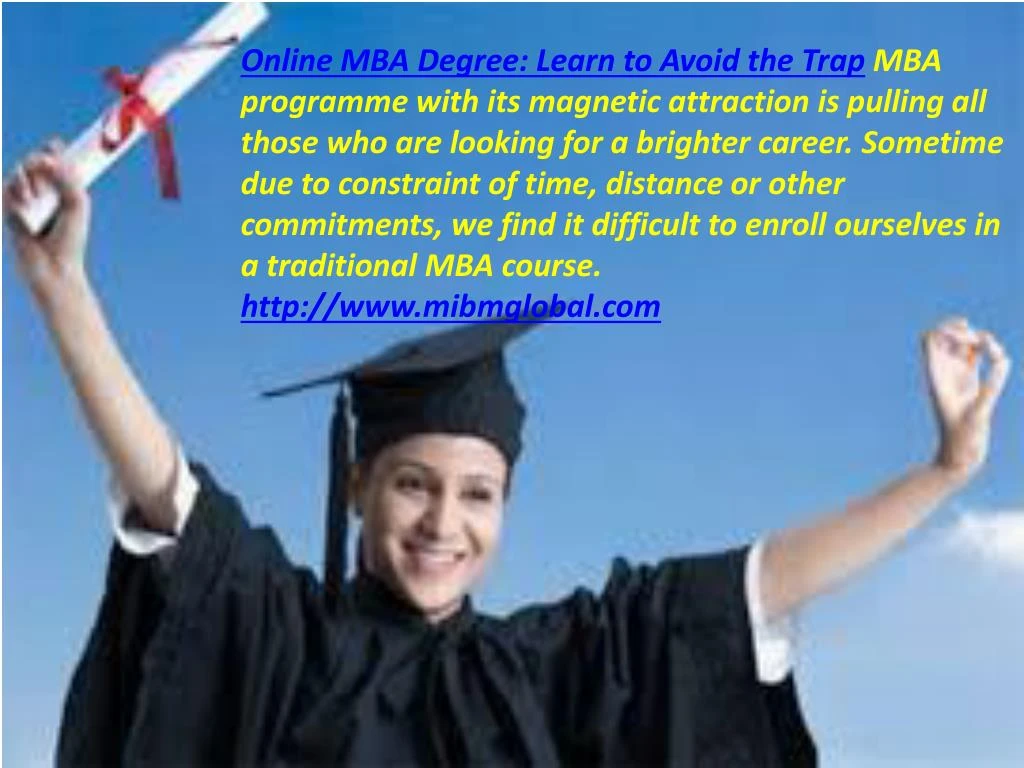 online mba degree learn to avoid the trap