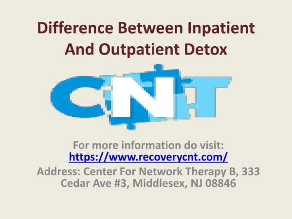 Difference Between Inpatient And Outpatient Detox