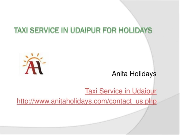 Taxi Service in Udaipur for Holidays