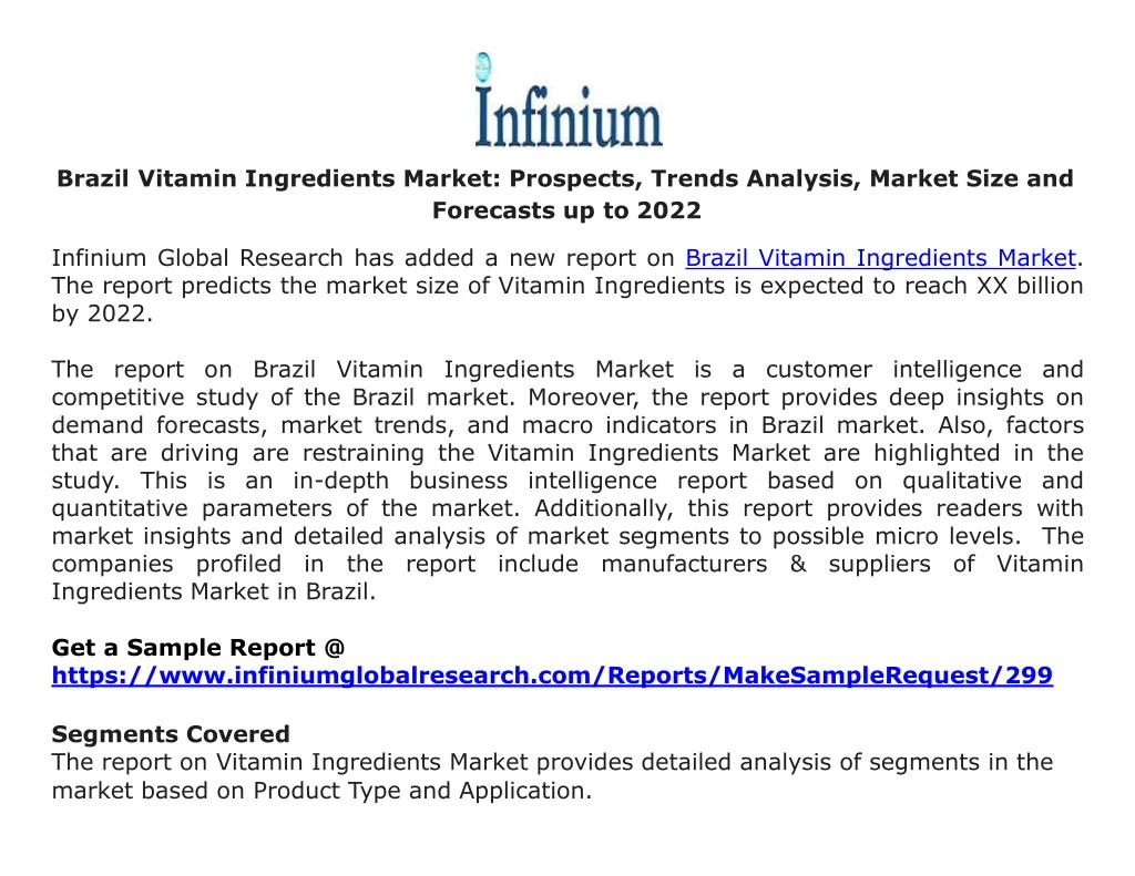 brazil vitamin ingredients market prospects