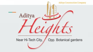Aditya Heights in Whitefields, Hyderabad By Aditya Constructions Hyderabad - slide 1