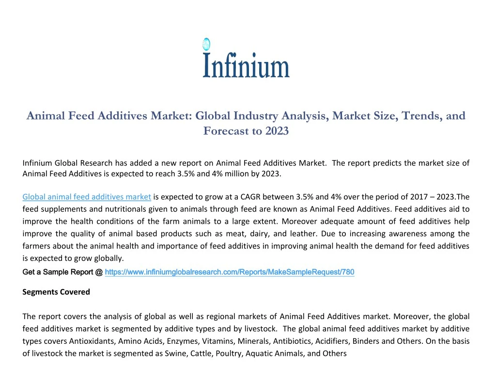 animal feed additives market global industry