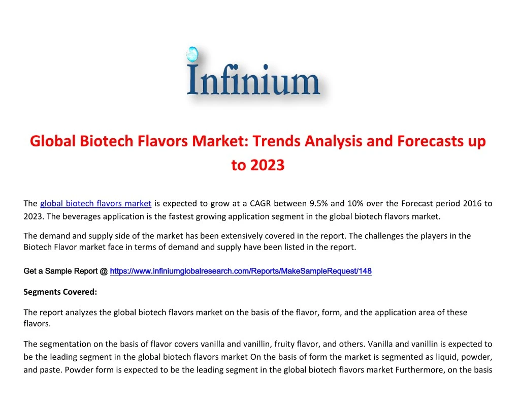 global biotech flavors market trends analysis