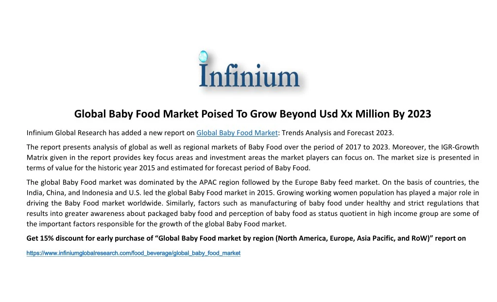 global baby food market poised to grow beyond