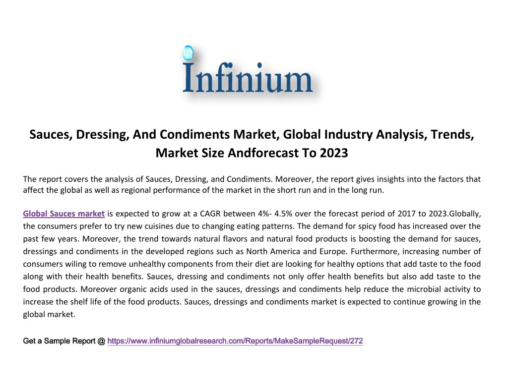 sauces dressing and condiments market global