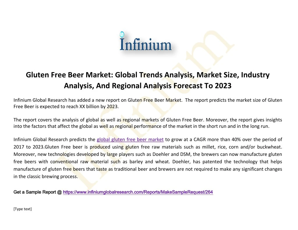 gluten free beer market global trends analysis