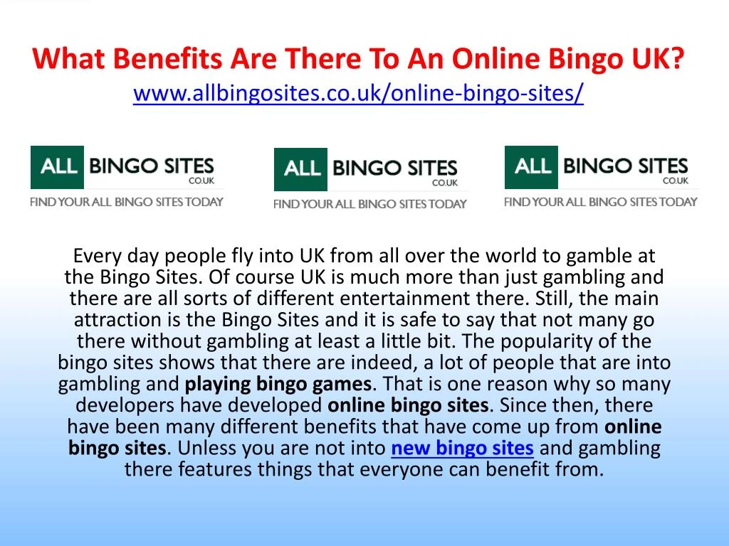 what benefits are there to an online bingo uk www allbingosites co uk online bingo sites