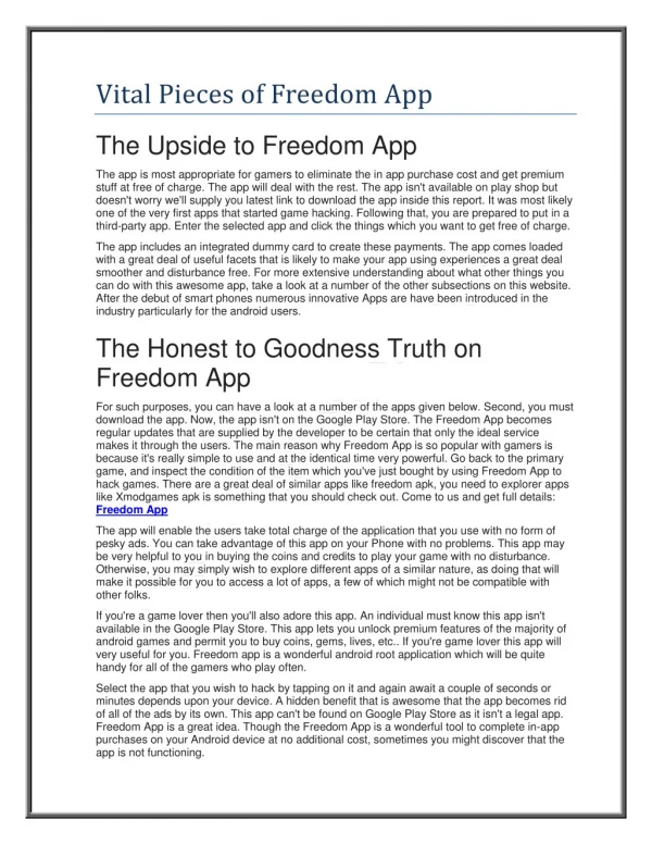 Freedom App
