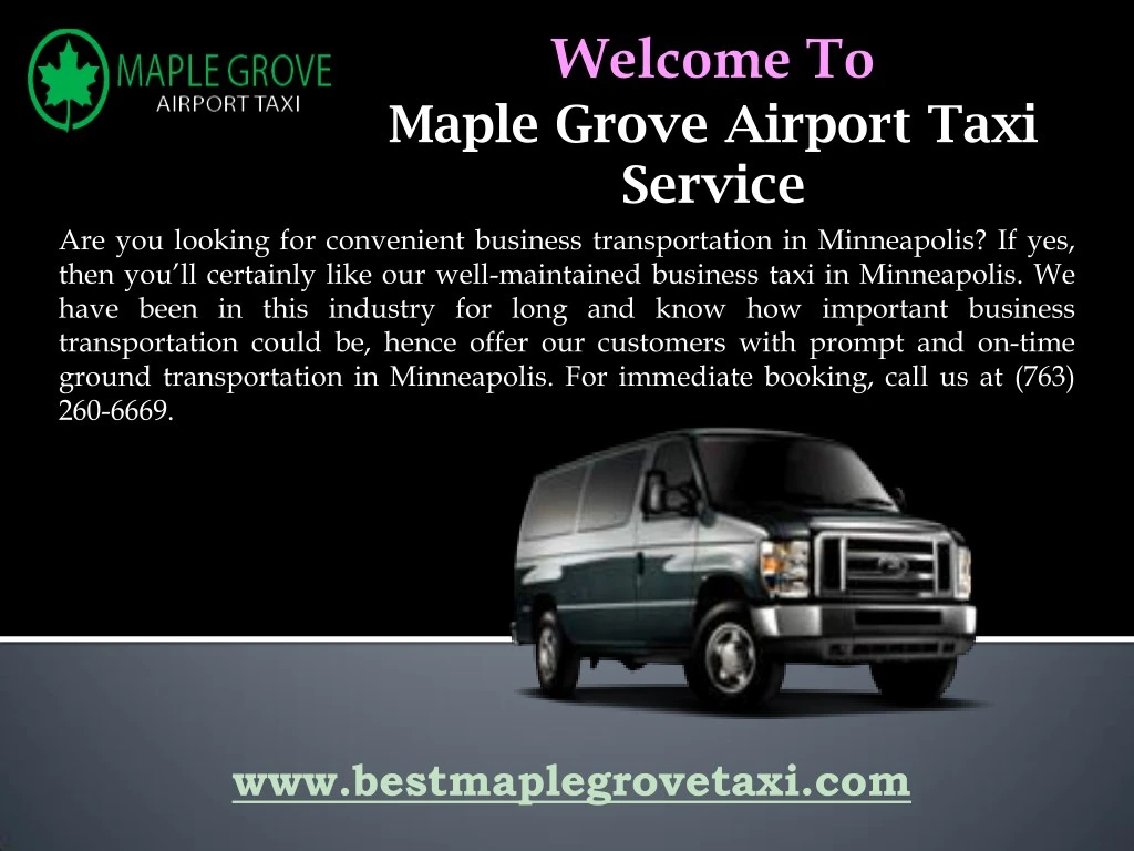 welcome to maple grove airport taxi service